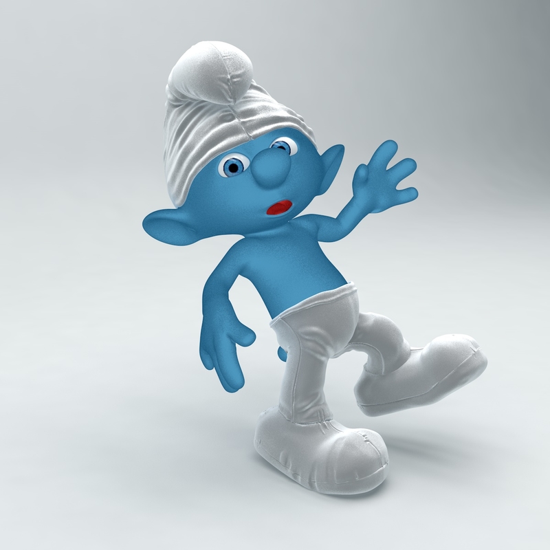 smurf rigged animation 3d model