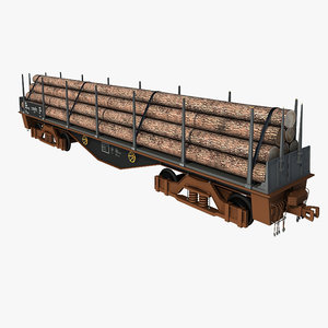 uncovered wagon 3d model