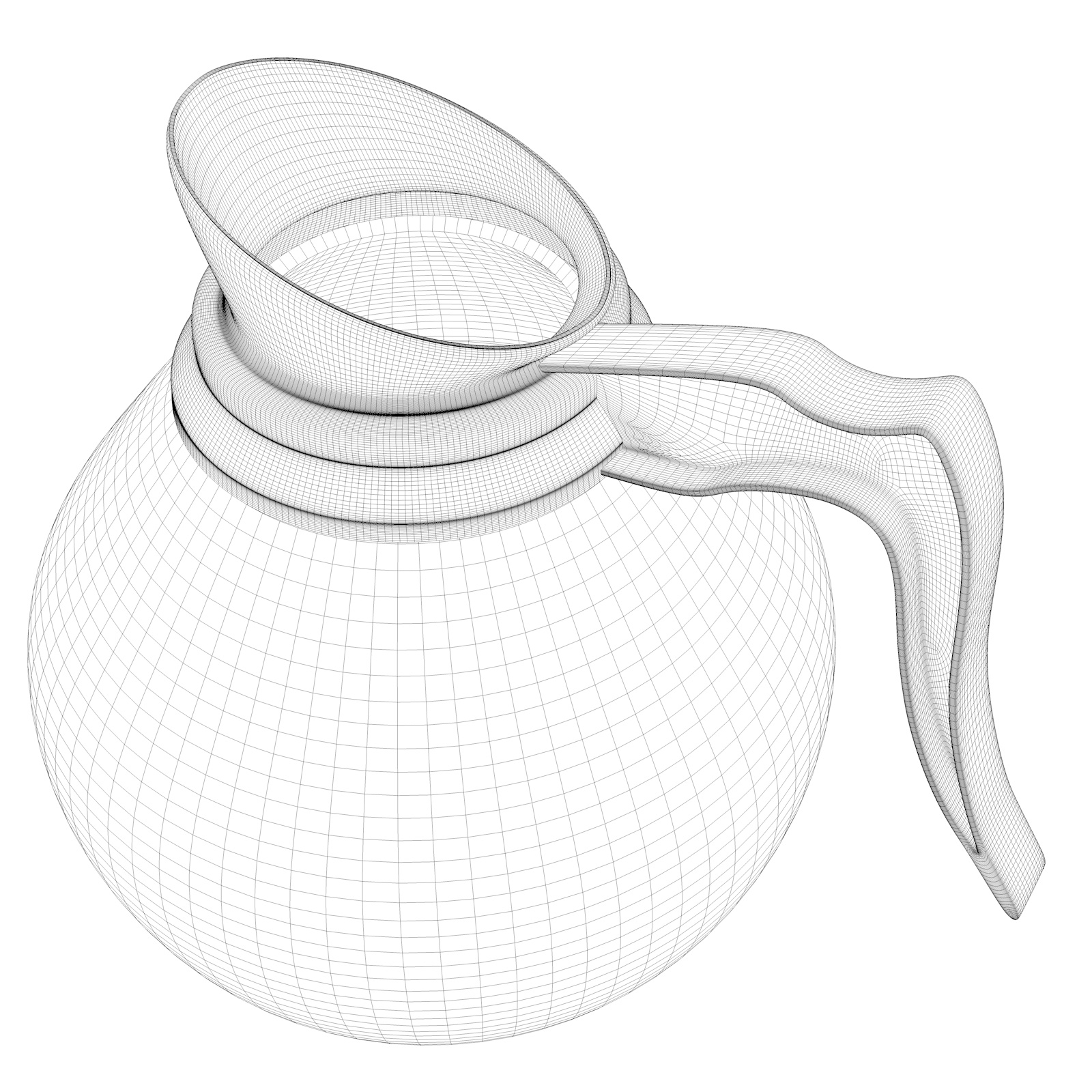 c4d coffee pot glass