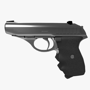 handgun 380 caliber pistol 3d model