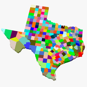 3d counties texas model