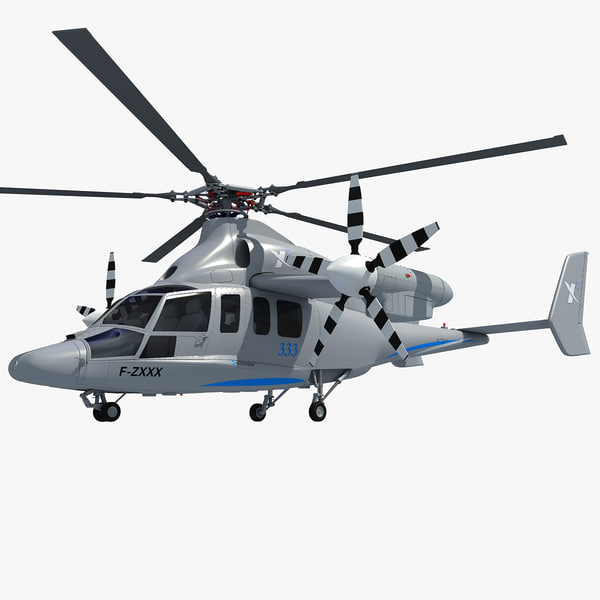 3d eurocopter x3 helicopter model