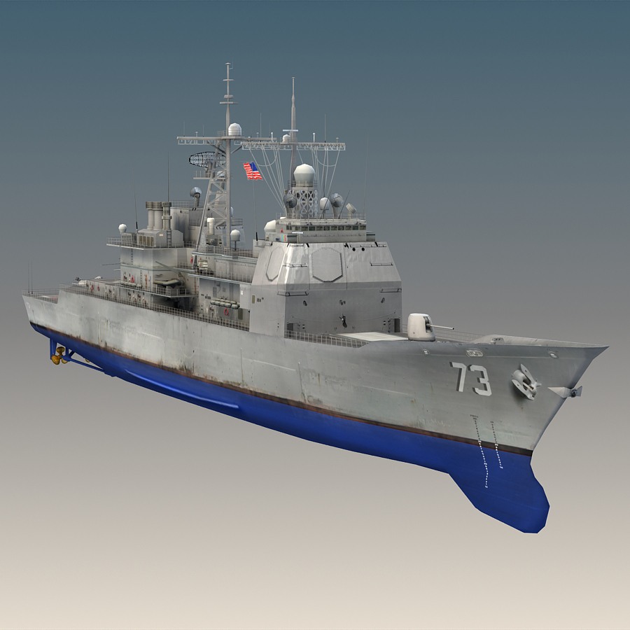 3d model uss port royal cg-73