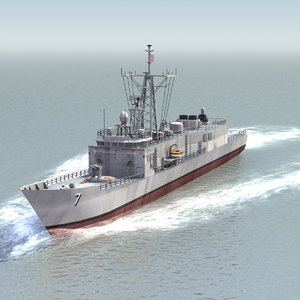 3d model oliver hazard frigate navy ship