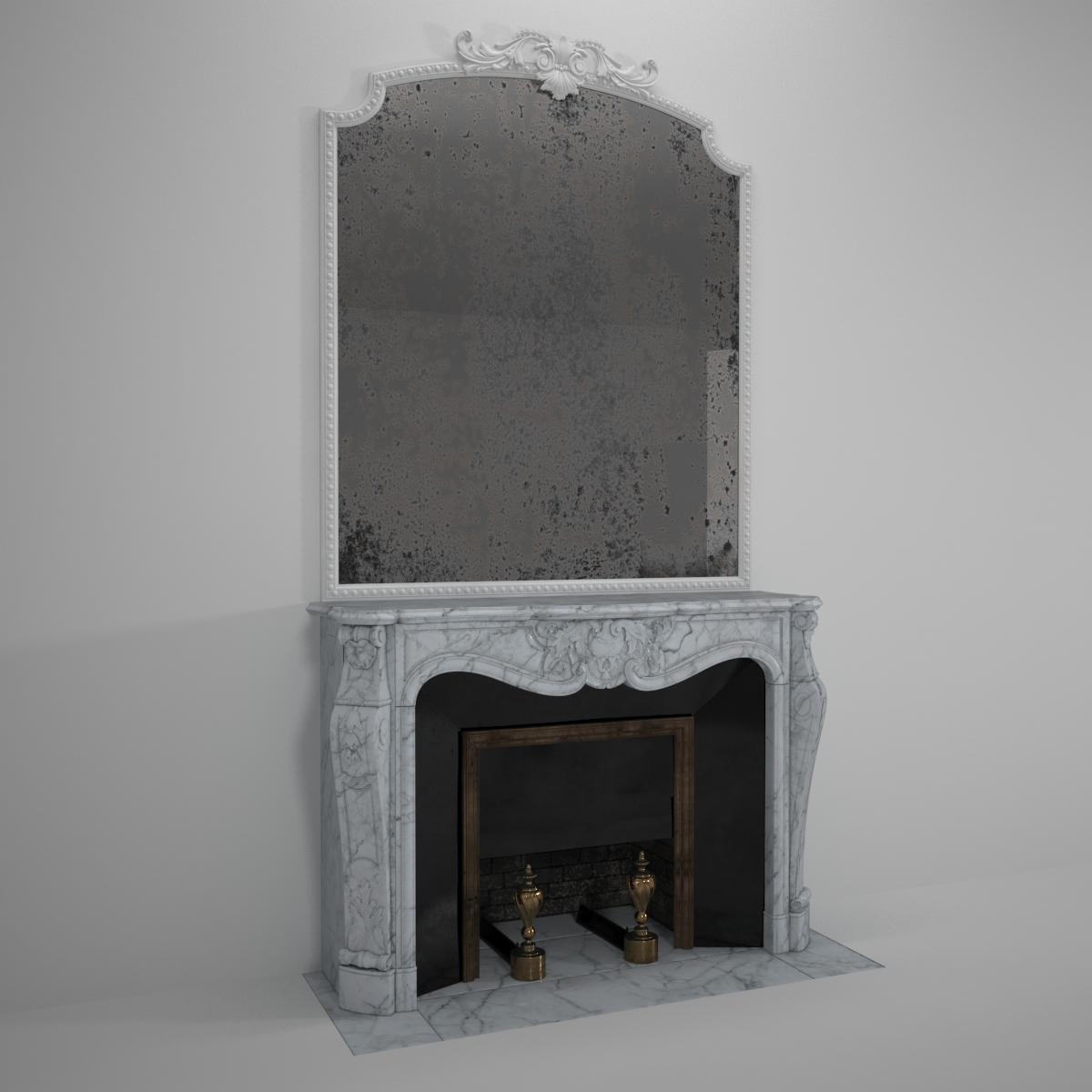 Antique French White Marble