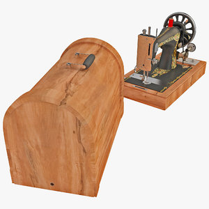 antique singer sewing machine 3d 3ds