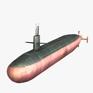 uss submarine missile 3d model