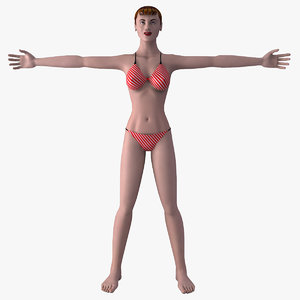 woman character 3d model