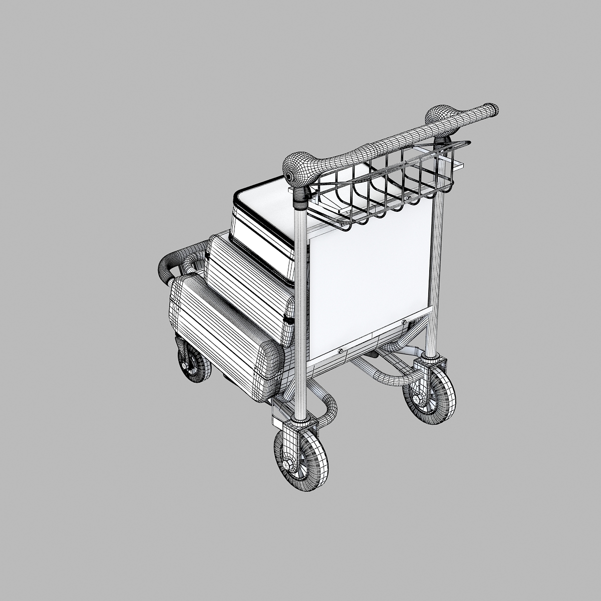 3d-model-loaded-baggage-cart