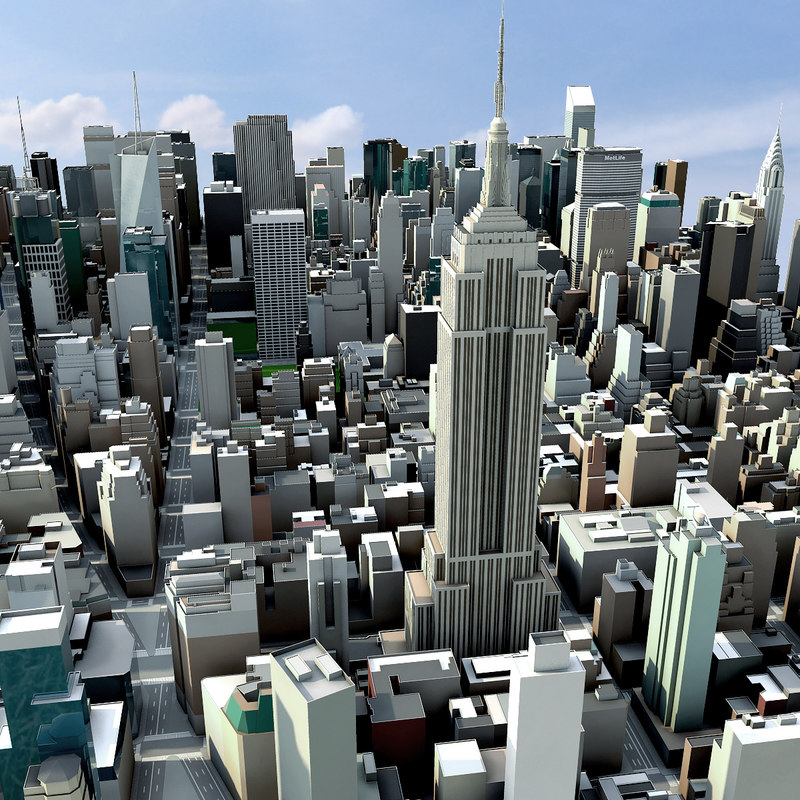 new york city manhattan 3d model