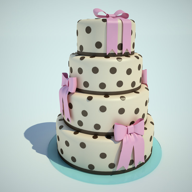 3d model  wedding  cake 
