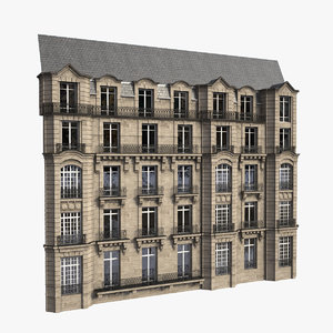 3d facade parisian model