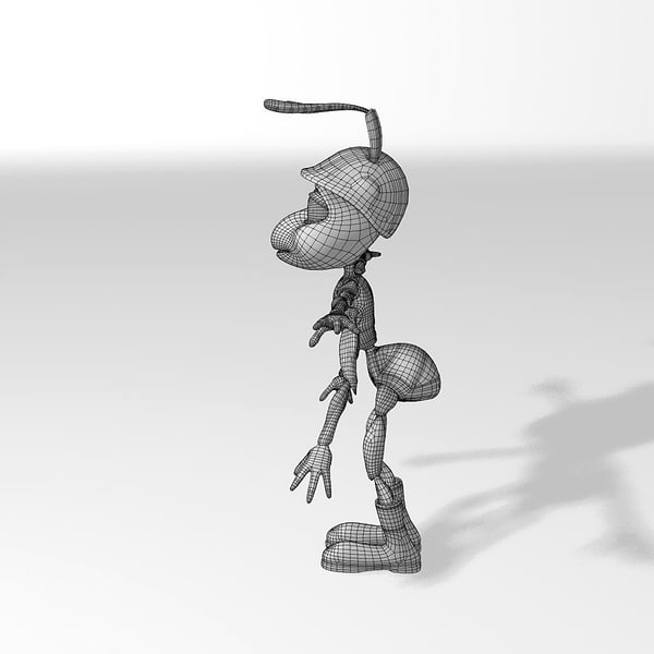 worker ant rigged animation character 3d max