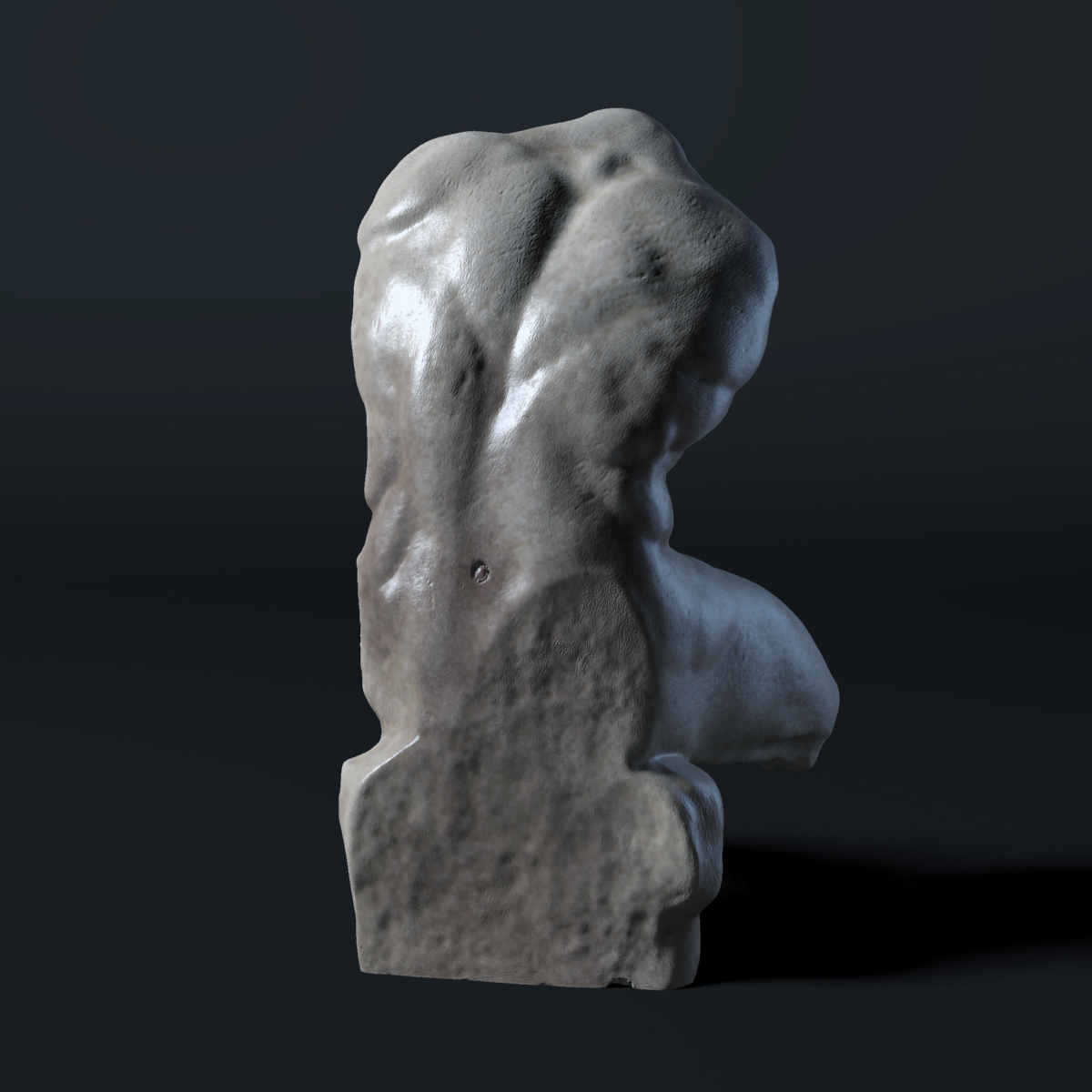 3d model of belvedere torso sculpture