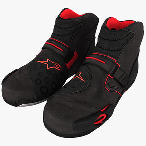 motorcycle boots obj