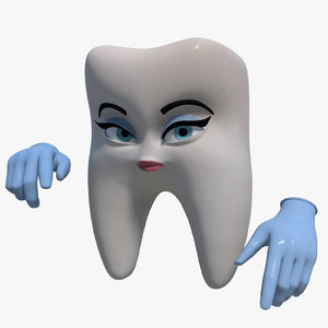 3d female tooth dentist rigged