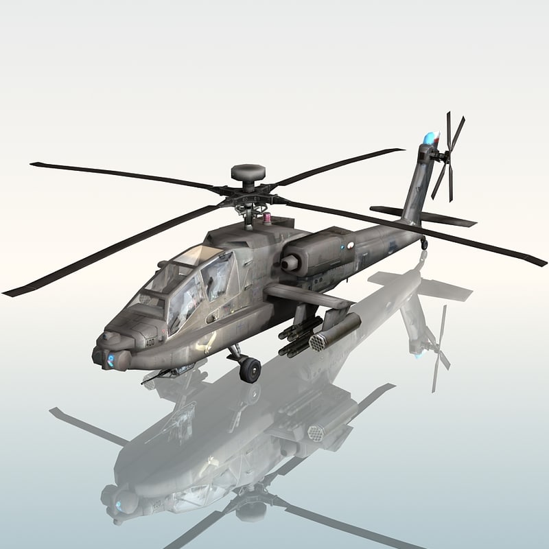 3d model army attack helicopter