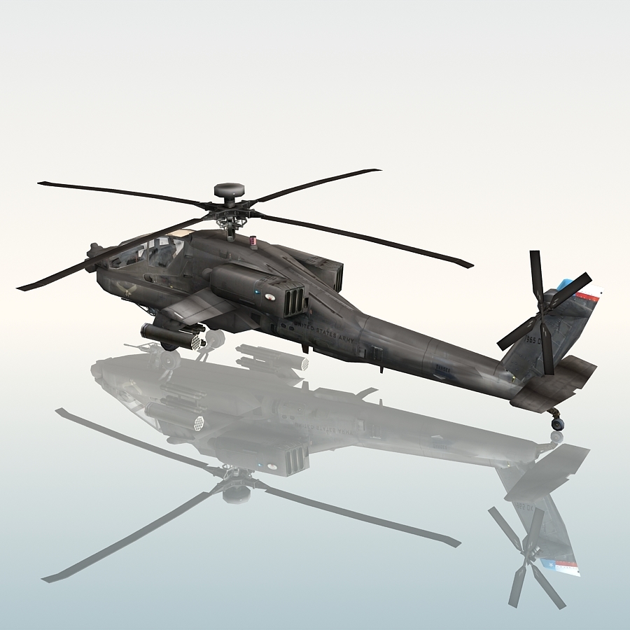 3d model army attack helicopter