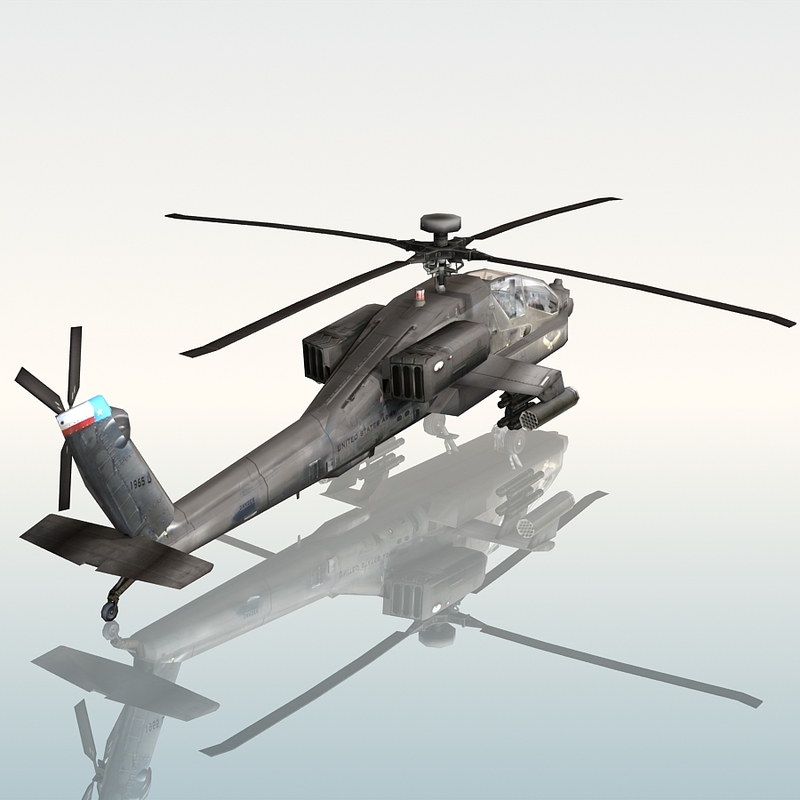 3d model army attack helicopter