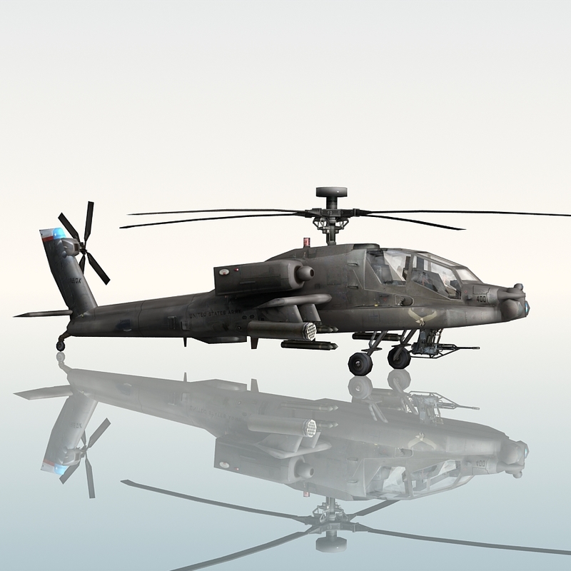 3d model army attack helicopter