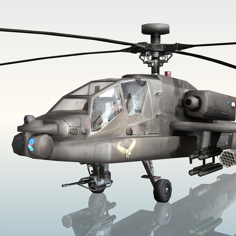 3d model army attack helicopter