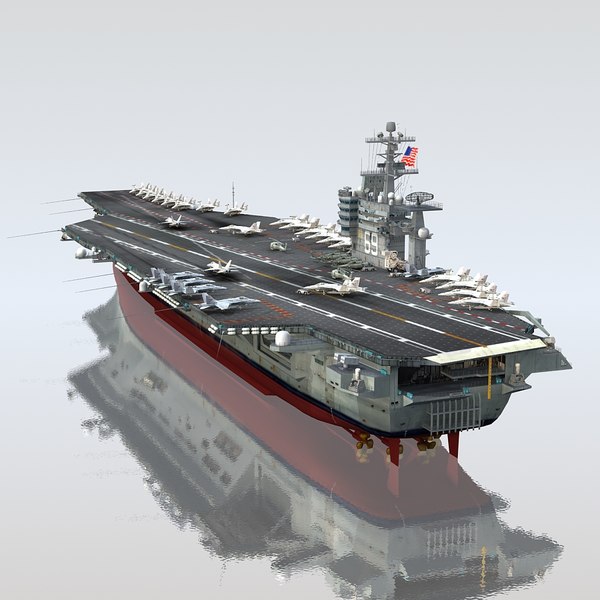 uss dwight d eisenhower 3d max