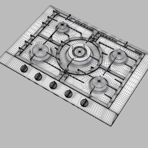 miele cooktop 3d model