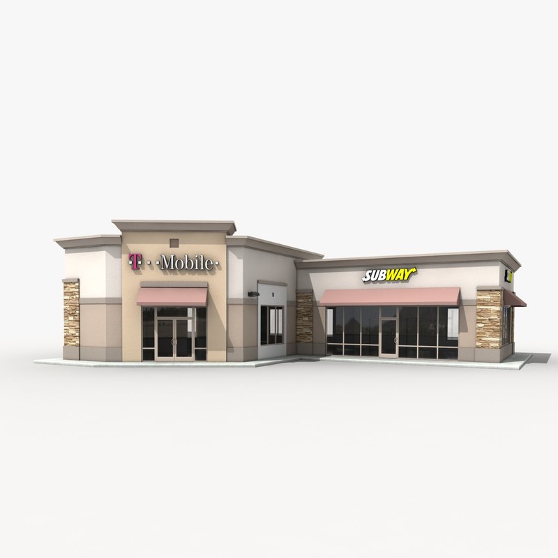 3d subway retail store 1 model