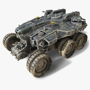 scifi heavy vehicle 3d model