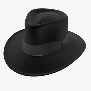jaxon hat fedora black 3d max