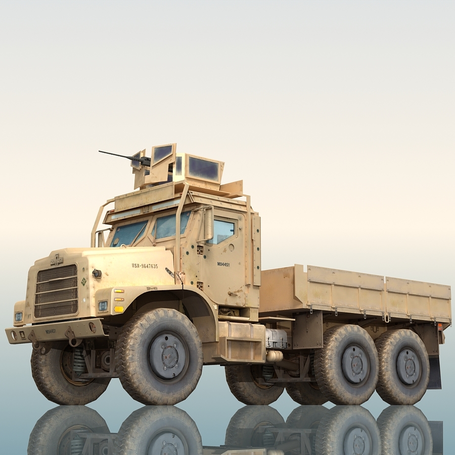 oshkosh mtvr military cargo truck 3d max