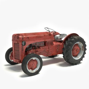 3ds max old rusty tractor