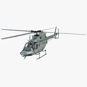 military helicopter bell oh 3d model