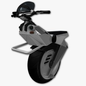 electric unicycle 3d model