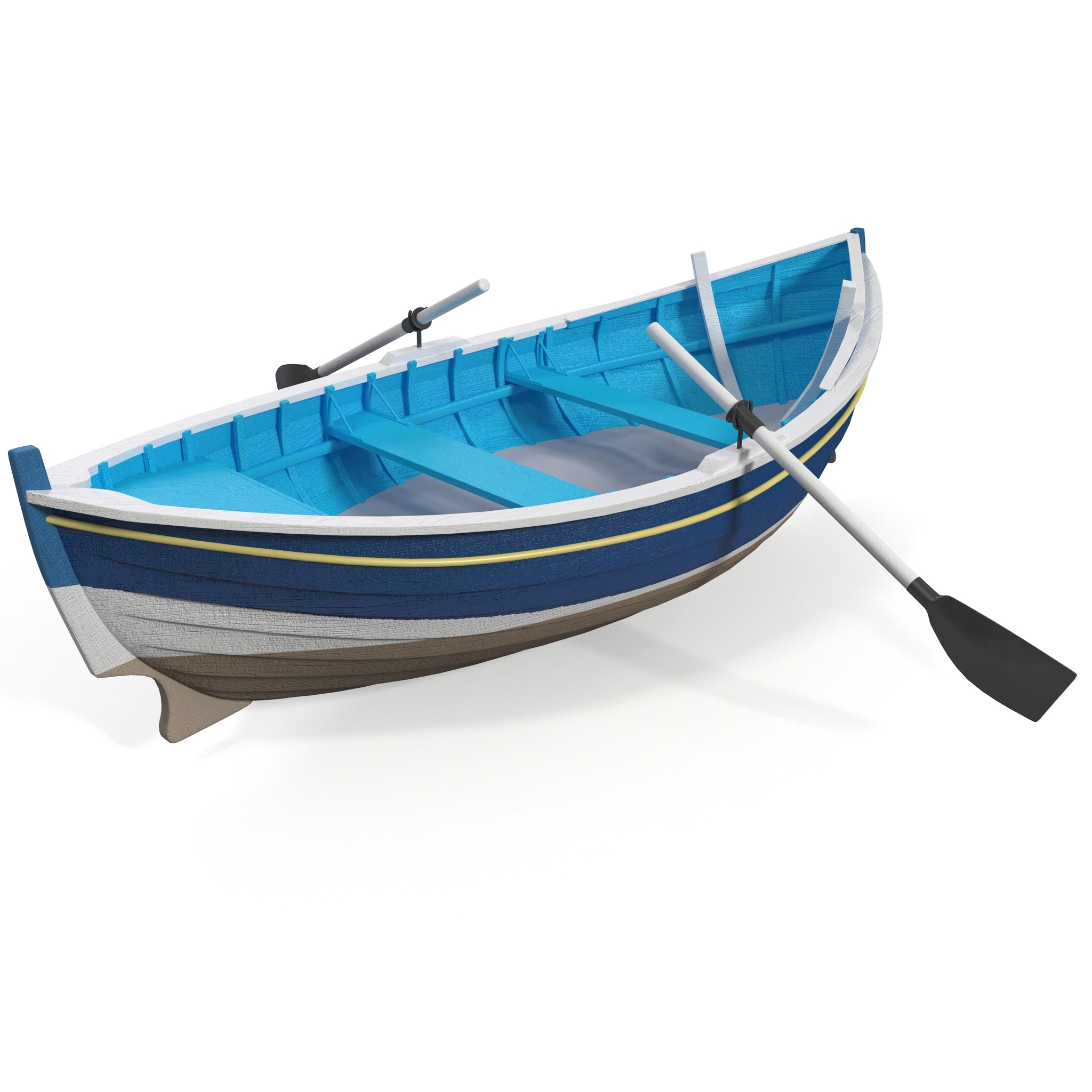 3d row boat 2 model