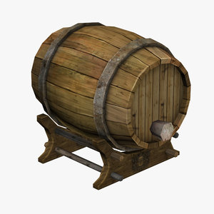 3d cartoon barrel