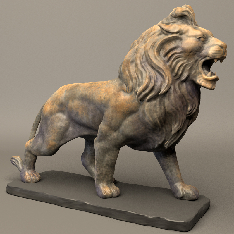 maya stone lion sculpture