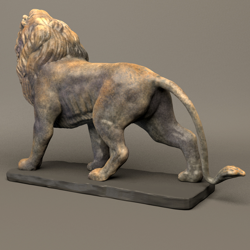 maya stone lion sculpture