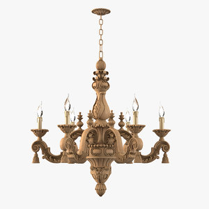 3d model chelini tuscani xviii chandelier