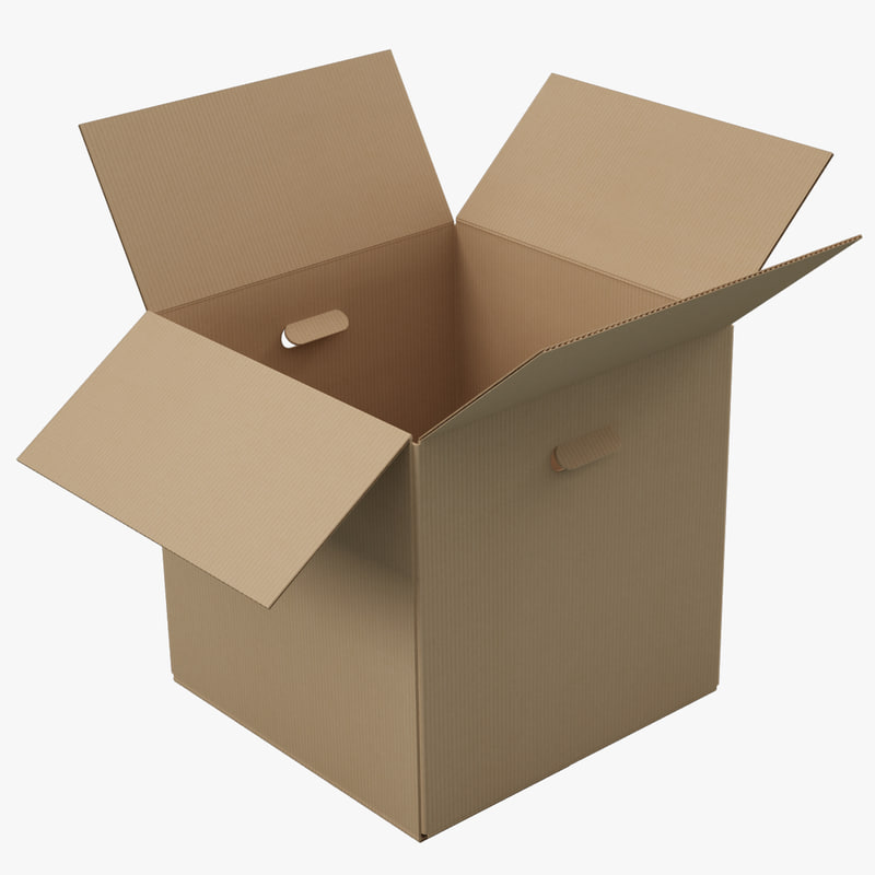 cardboard box 3d max