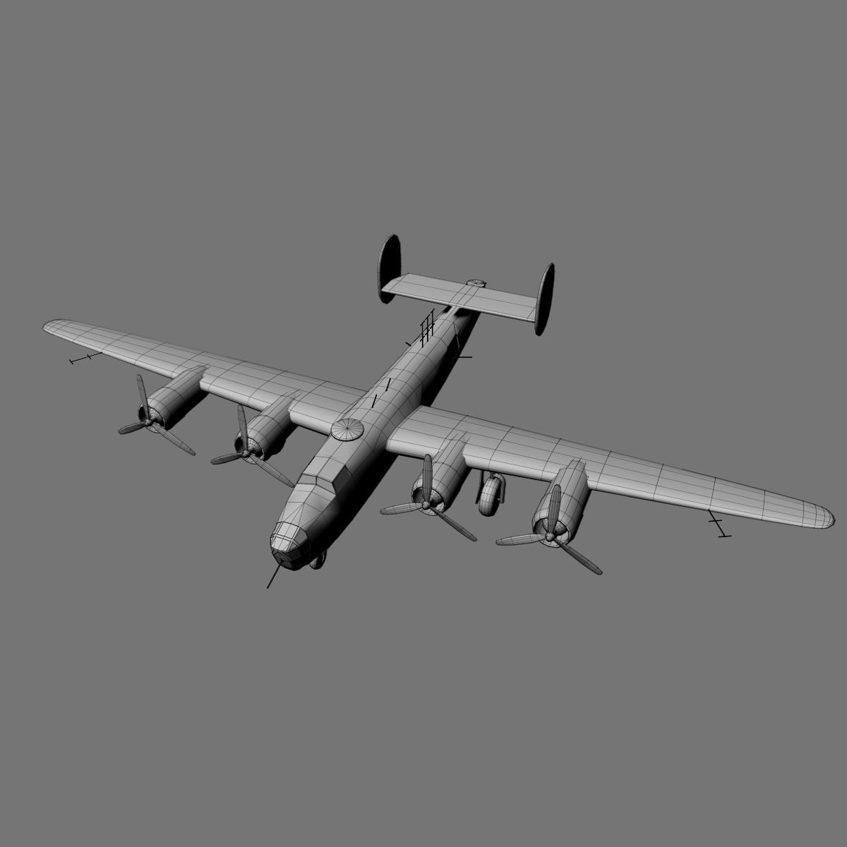 consolidated b-24 bomber obj