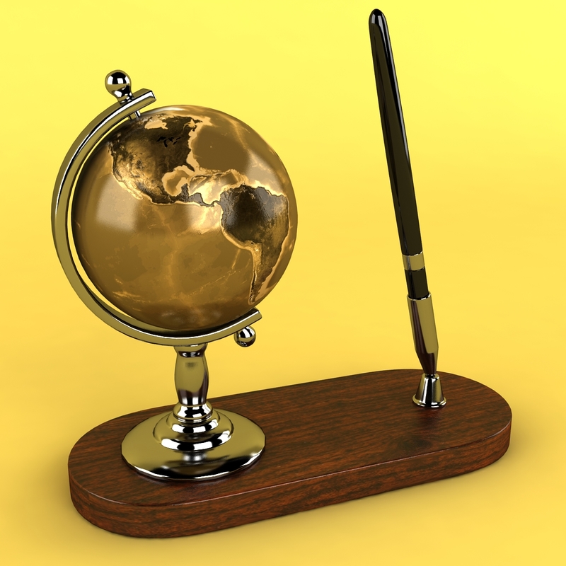 3ds globe pen set