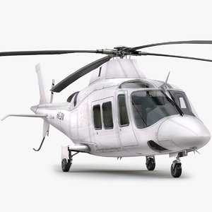 3d agusta helicopter interior model