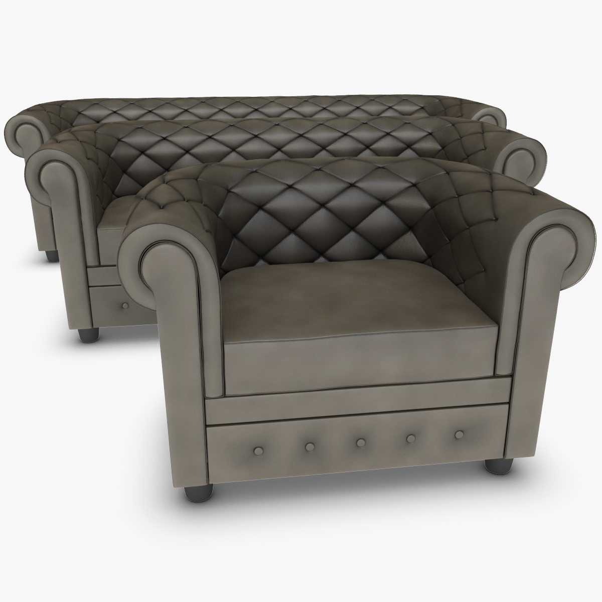 Chester Sofa Set Gray