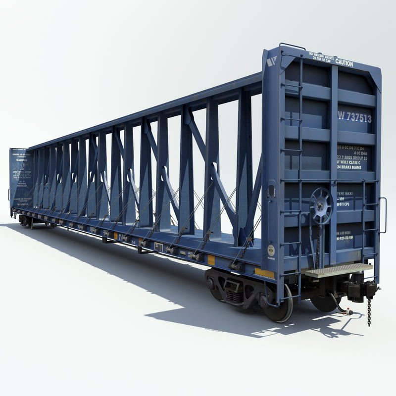 3ds-max-railway-centerbeam-flat-car