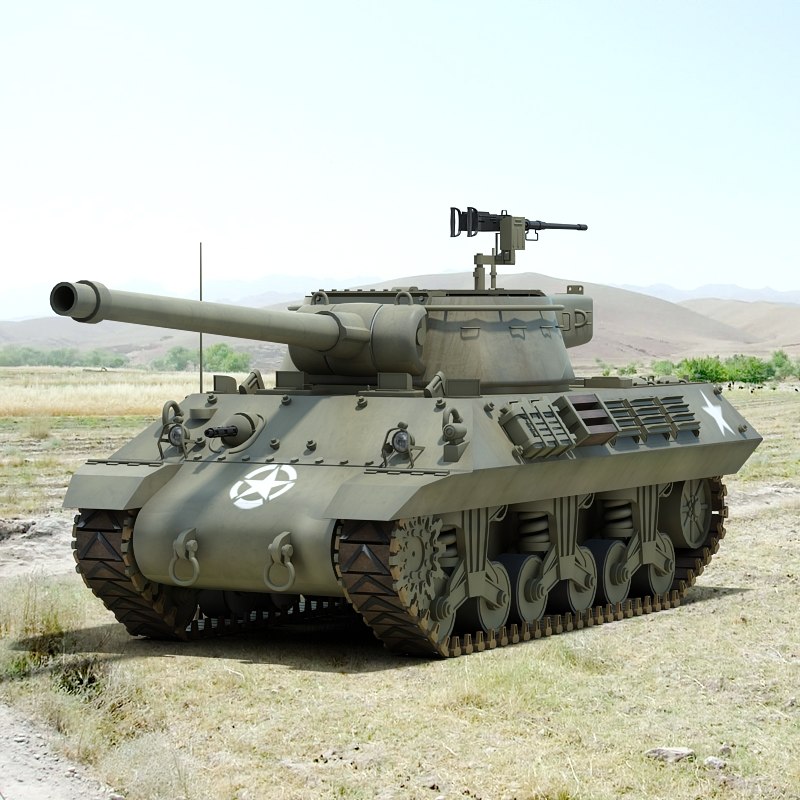ww2 m36 jackson tank destroyer 3d model