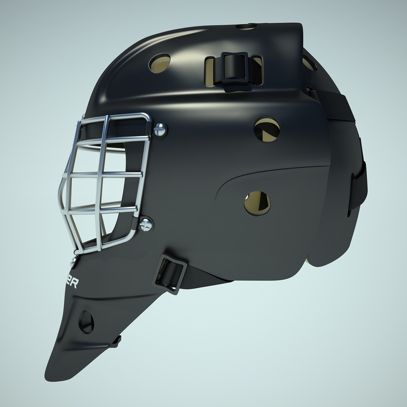 3d model ice hockey helmet