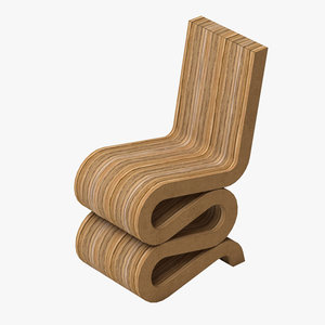 3d model wiggle chair gehry