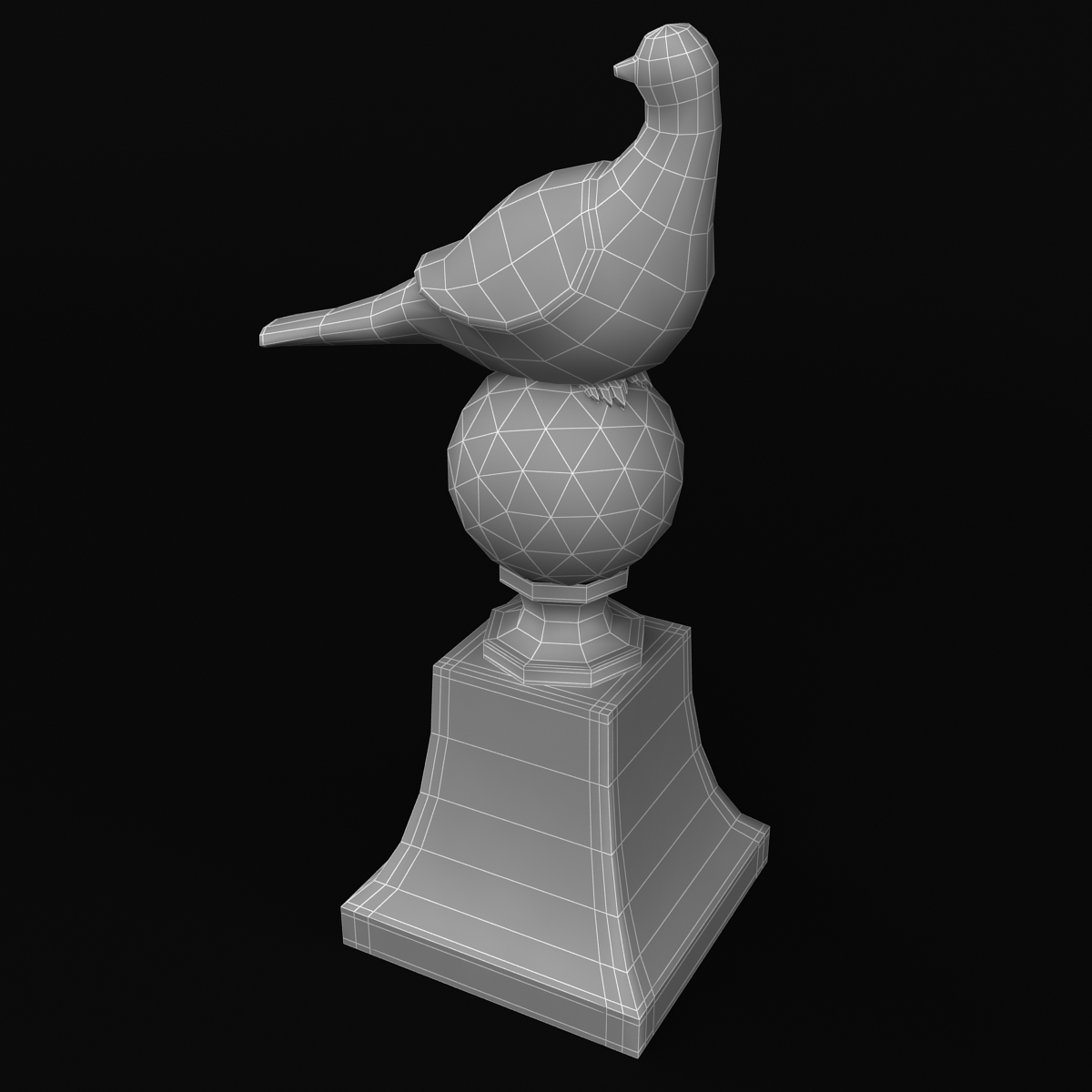 dxf bird statue