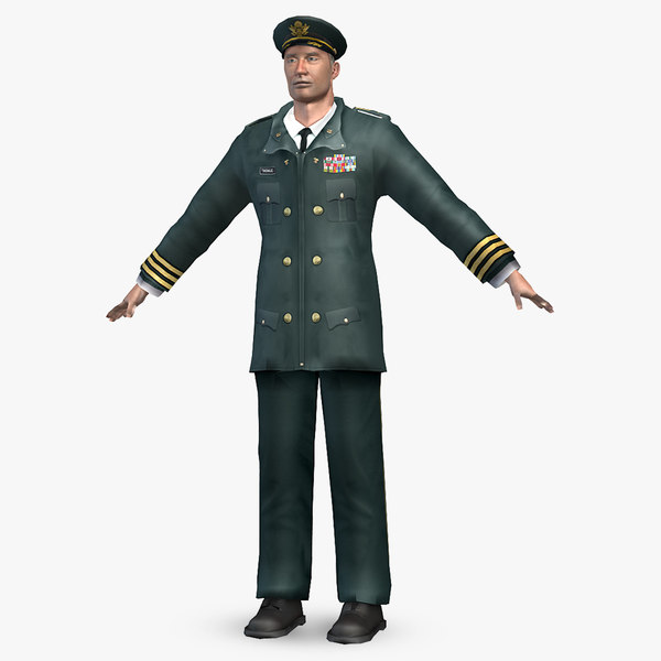 3d army officer model